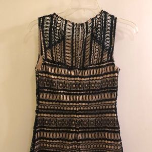 Black and nude fitted dress